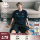 卡帕（Kappa）背靠背2025夏季新款男士純棉運動(dòng)短袖T恤情侶休閑美式復古半袖女 高級顯白-吸濕/透氣-暗夜藍黑906 L （尺碼推薦適合175/96A）
