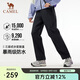 駱駝（CAMEL）【王俊凱同款】戶外沖鋒褲男秋冬耐磨抗撕裂徒步登山軟殼長褲女