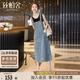 絲柏舍牛仔背帶裙2025春夏新款裝學(xué)院風(fēng)寬松中長款連衣裙