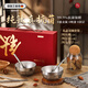 艾曼格（IMOGY）德國艾曼格純鈦餐具禮盒食品級碗筷套裝勺隔熱防燙送禮家用Ti餐具 (2套)鈦碗+鈦筷+鈦勺【禮盒裝】