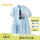 巴拉巴拉女童裙子兒童連衣裙2025夏條紋襯衫裙子208225111047