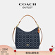 蔻馳（COACH）【禮物】新款?yuàn)W萊女士女包經(jīng)典標(biāo)志丹寧布牛仔LAUREL大號(hào)流浪包 IM/丹寧藍(lán)色/天然色