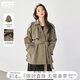 對白法式高級感風(fēng)衣外套女2025秋季新款氣質(zhì)休閑小個(gè)子英倫風(fēng)上衣 灰綠咖 S