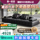 秉一【支持驗(yàn)貨】勞倫斯真皮沙發(fā)頭層牛皮意式極簡(jiǎn)沙發(fā)客廳2025新款 3.08m【全牛皮+不銹鋼加厚底框】 【全真皮】2.3mm厚R級(jí)頭層牛皮 112cm寬