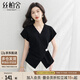 絲柏舍設計感襯衫2025夏裝新款女裝V領氣質修身優(yōu)雅時尚上衣
