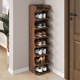 洪爾鞋架門(mén)口家用多層實(shí)木窄小鞋子收納架入戶(hù)出租房進(jìn)門(mén)簡(jiǎn)易立式鞋柜 胡桃色-八層窄款【加厚松木】