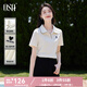 歐莎（OSA）愛(ài)心刺繡polo衫女2025年夏季新款女士t恤高檔短袖通勤顯瘦上衣 米白 L
