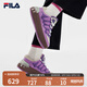 FILA 斐樂(lè )官方女鞋CARROT摩登板鞋蘿卜鞋休閑運動(dòng)鞋厚底鞋女 淺桑葚紫/香檳棕色-PA 37.5