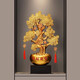 赟婭中式招財進(jìn)寶發(fā)財樹(shù)擺件輕奢玄關(guān)酒柜辦公室搖錢(qián)樹(shù)裝飾品喬遷禮品 招財進(jìn)寶金幣樹(shù)-金色+底座