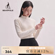 beanpole濱波春秋女士簡(jiǎn)約休閑羅紋高領(lǐng)長(zhǎng)袖套頭打底衫 米色 M 165/88A