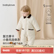 babylove嬰幼兒連體衣秋冬薄夾棉寶寶哈衣百搭外出服輕薄保暖棉服摩卡白棕 摩卡白棕 90cm
