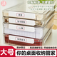 三年二班簡(jiǎn)約透明桌面收納盒帶蓋試卷資料收納箱化妝品面膜雜物箱 大號(hào)