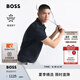 BOSS博斯【速干涼感】男士2025年夏季新款棉質(zhì)網(wǎng)球運(yùn)動(dòng)Polo 衫 402-深藍(lán)色 L