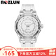 博之輪（BOZLUN）手表男女百搭創(chuàng  )意高透六邊形石英表送女友禮物 白色