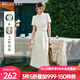 Olrain歐芮兒蕾絲小眾短袖兩件套裝裙2025新款法式浪漫時(shí)尚套裝女 米白色 M