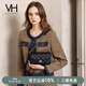 VANESSA HOGAN VH女包山茶花系列方包質(zhì)感菱格包時(shí)尚腋下單肩包通勤牛皮斜挎包