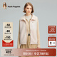 Hush Puppies暇步士女裝秋季保暖搖粒絨百搭休閑拼接立領(lǐng)馬甲 128米白 M