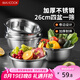 美廚（maxcook）不銹鋼盆篩五件套 加大加厚調(diào)料盆洗菜盆和面盆味斗套裝 MCPW-5