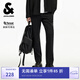 杰克·瓊斯（JACK&JONES）25年男裝秋季褲子男士百搭潮流天絲休閑褲直筒彈力商務(wù)品牌男褲 E40黑色 30 170