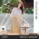 歌力思（ELLASSAY）【博主同款】秋季新款綿羊毛曠野美拉德優(yōu)雅顯瘦半身裙女 卡其色 XS