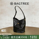 BAGTREE【明星同款】包包樹水桶包植鞣皮大容量通勤單肩奢女士包七夕禮物 檀黑色-大號【bag tree女包】 高級小眾生日禮物女