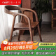 隱山愫木北美黑胡桃木椅子餐椅實(shí)木家用藝術(shù)現(xiàn)代復(fù)古新中式靠背書桌椅輕奢
