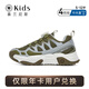 泰蘭尼斯kids童鞋男童運(yùn)動(dòng)鞋秋季新款網(wǎng)布旋鈕女童中大童休閑鞋子 綠灰 33 內(nèi)長(zhǎng)21.5/適合腳長(zhǎng)20.5