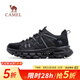 駱駝（CAMEL）新款女士休閑鞋輕便軟底簡約舒適戶外徒步鞋 G24S342016黑色 (女款) 38