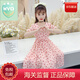 WVD國際品牌女童洋裝夏裝2025新款兒童春秋短袖公主裙 粉色波點(diǎn)裙 150 (建議身高140cm左右)