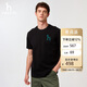 哈吉斯（HAZZYS）男裝 25夏大Logo圓領(lǐng)短袖T恤ASTZE0CBX70【安心品質(zhì)】