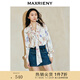 MAXRIENY【商場同款-宮廷飛鴿】復古浪漫系帶云朵上衣襯衫 拼花 S 01/34