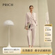 PRICH職場(chǎng)輕熟風(fēng)一?？蹜犟g領(lǐng)修身西裝外套套裝女 26淺粉色西裝 S 155
