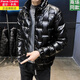 皮爾卡丹（pierre cardin）冬季羽絨服男短款2025男士亮面青年韓版防寒服加厚連帽白鴨絨外套 119黑色 XL