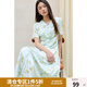 獨束大碼女裝油畫(huà)感雛菊連衣裙2025夏季新品優(yōu)雅大氣高腰碎花裙子 雛菊花 L （尺碼：2）