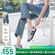 百圖betu女裝2025夏季新款牛仔微喇褲顯瘦有型棉感萊賽爾褲子2505T56 淺牛仔藍(lán) L