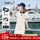 百圖betu女裝2025夏季新款短袖連衣裙元?dú)鈱W(xué)院風(fēng)減齡裙子女2505T69 杏色 M