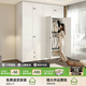 帥仕（shuaishi）鋼制衣柜臥室家用小戶型極簡衣服收納柜子金屬鋼架結(jié)構(gòu)加深大衣柜 【升級冷軋鋼】1.0米衣柜