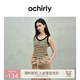 歐時(shí)力OCHIRLY 條紋背心無(wú)袖針織t恤短上衣休閑顯瘦2025春季新品 黑黃條 M