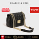 CHARLIE & KELLI品牌 CK輕奢包包女包2025新款小方包單肩斜挎包七夕情人節(jié)禮物女 黑色【京倉速達(dá) 禮袋包裝】