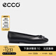 愛步（ECCO）芭蕾舞鞋女 25年夏季百搭淺口單鞋蝴蝶結(jié)女鞋 舞悅234313 黑色23431301001 37