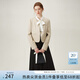 范思藍(lán)恩韓系百搭短款外套女春裝2024新款圓領(lǐng)氣質(zhì)上衣24FS11168 淺卡其 XS