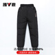 雅鹿兒童羽絨褲中大童韓版加厚保暖白鴨絨外穿羽絨褲女童打底褲 黑色 160