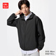 優(yōu)衣庫男女裝便攜式防紫外線(xiàn)防潑水連帽外套防曬服478228 478228/09黑色 L