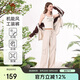 駱駝（CAMEL）女裝傘兵工裝褲高腰2025春夏新款寬松直筒褲透氣防曬休閑褲 M