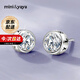 mini&yaya s925銀耳釘男潮帥氣簡(jiǎn)約耳飾男生生日七夕情人節禮物送男友老公 潮男耳釘一對