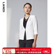 LANDI商場(chǎng)同款春夏新款白色七分袖休閑小西服外套女西裝 白色 M