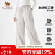 駱駝（CAMEL）戶外休閑褲女薄絨保暖褲秋冬季防潑水防風(fēng)登山輕量工裝褲