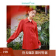 茵曼（INMAN）【中國風(fēng)】新中式本命年龍年新年紅襯衣2024春女新款收腰上衣 法國紅 M
