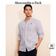 ABERCROMBIE & FITCH【牛津襯衫】男裝25春夏美式經(jīng)典小麋鹿長袖開衫襯衫KI125-5083 棕紅色條紋 M (180/100A)