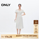 ONLY夏季可愛(ài)泡泡袖顯瘦中長(zhǎng)款牛仔連衣裙女|124242037 J2Z 白色牛仔提花印花 M (165) 84A